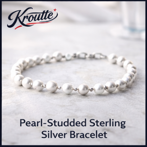 Kroutte™ Pearl-Studded Sterling Silver Bracelet